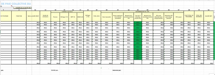 Modèle de Payroll et calcul de salaire en Excel image